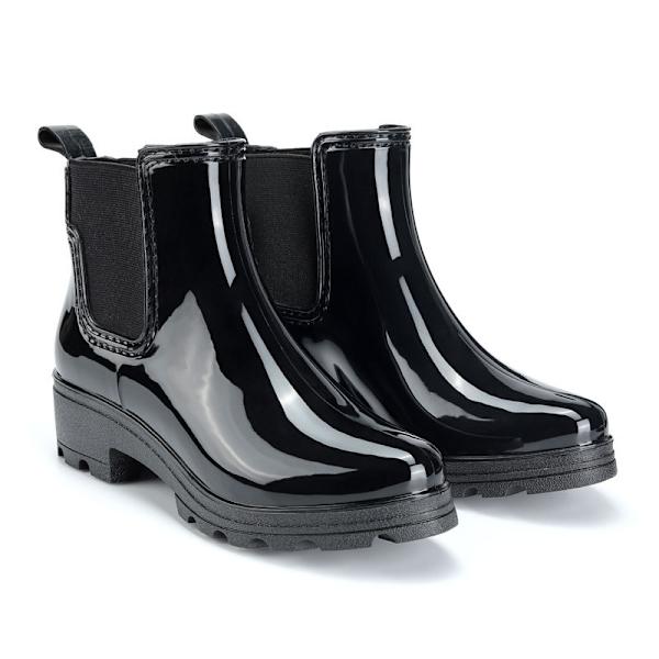 Korte regn støvler til kvinder, vandtætte slip-on ankelstøvler, størrelse 39