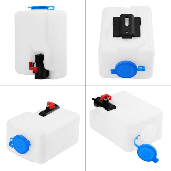 Universell vindrutespolarvätskebehållare, 12 V 1,5 L universell vindrutespolarpump, behållarbehållaresats, rengöringsverktyg