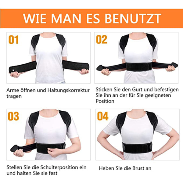 Posture Corrector for menn og kvinner, ryggrad og ryggstøtte, gi