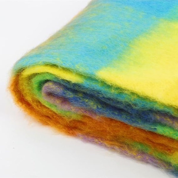 Damregnbågsfärger Scarf Vinter Stor Färgglad Rutig Tjock Varm Mjuk Sca