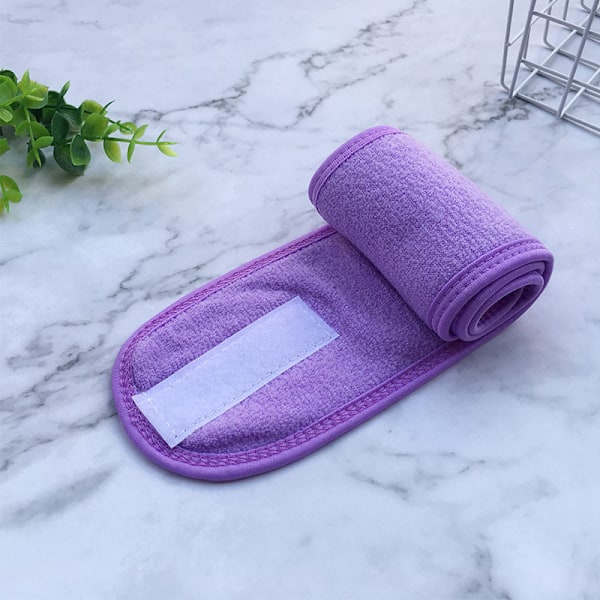 Naisten meikkihiuspanta hiusten ja meikin poistoon, meikkihiuspanta kasvojen hoitoon (violetti)