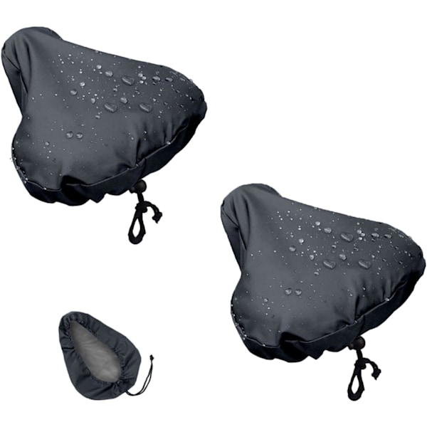 2-pack Vattentäta Cykelsadelskydd, Elastiska Cykelsadelskydd, Vattentätt Dammskydd för De Flesta Cykelsadlar