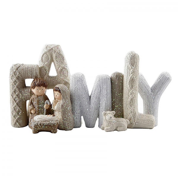 Julkrubba Nativity Scene Dekoration Staty Heminredning