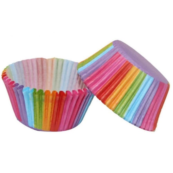Cupcake Cases, Kagepapir Kop Rainbow Bagekopper Til Ovn Bryllupsfest Bi