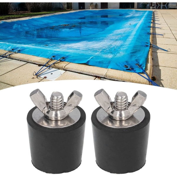 2 st pool vinterplugg, 25 mm vintergummiplugg pool vinterplugg expansionsplugg med metallbultar för att förhindra skador
