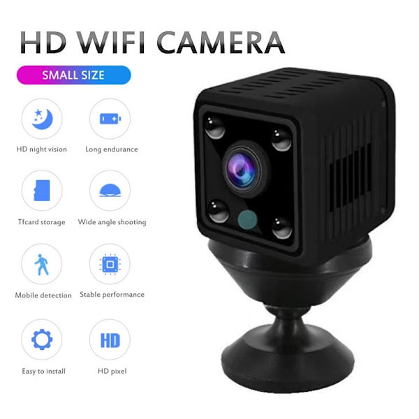 64 Gt piilotettu lastenhoitokamera Wifi lastenhoitokamerat Hd 1080p sovelluksella vauvanvalvontaan