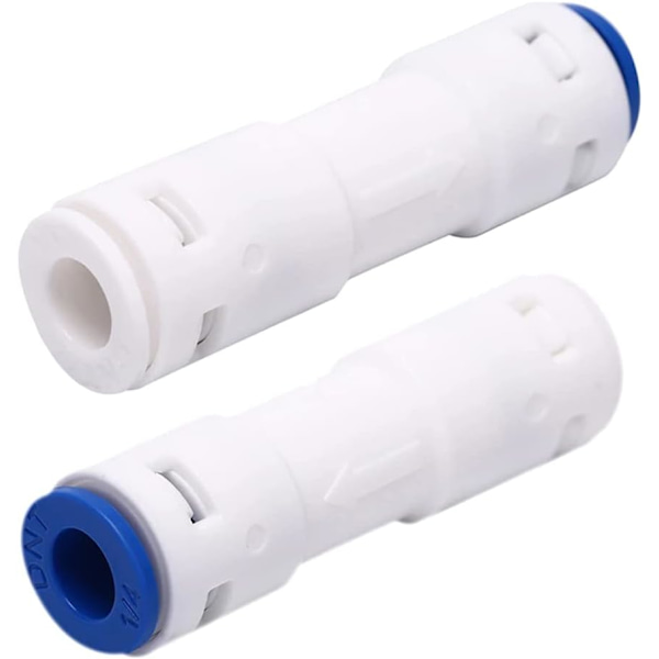 Snabbanslutning Engångsplast Backventil Kompatibel med Rent Vatten RO Omvänd Osmos System 2-pack 1/4\" Backventil