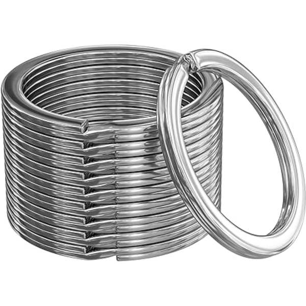 Nyckelringar Platt Split Nyckelring Bulk Heavy Duty Stark Nyckelring för Bil Hem L