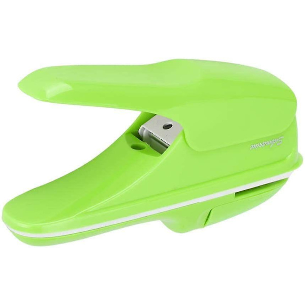 Stapleless Abs Stapler Kirja Paper Stapler Stapleless Stapler Käsi Bindeaine Yhden Käden Työkalu(vihreä)