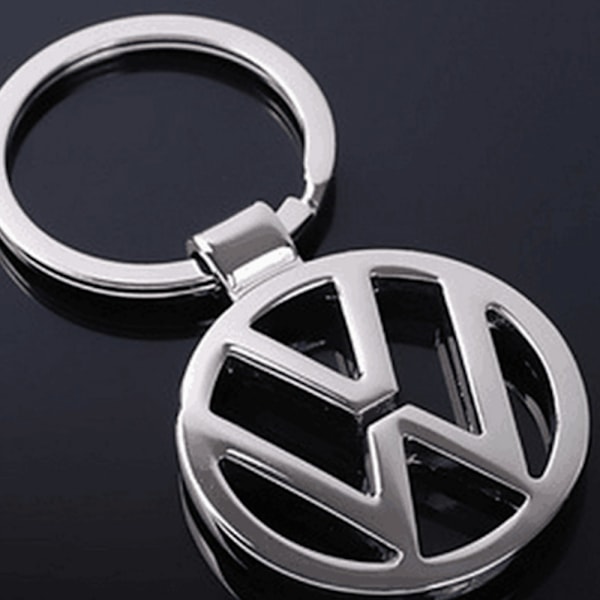2 stk. Kreativ Metal Hul Bil Logo Nummerplade Nøglering Nøglekæde
