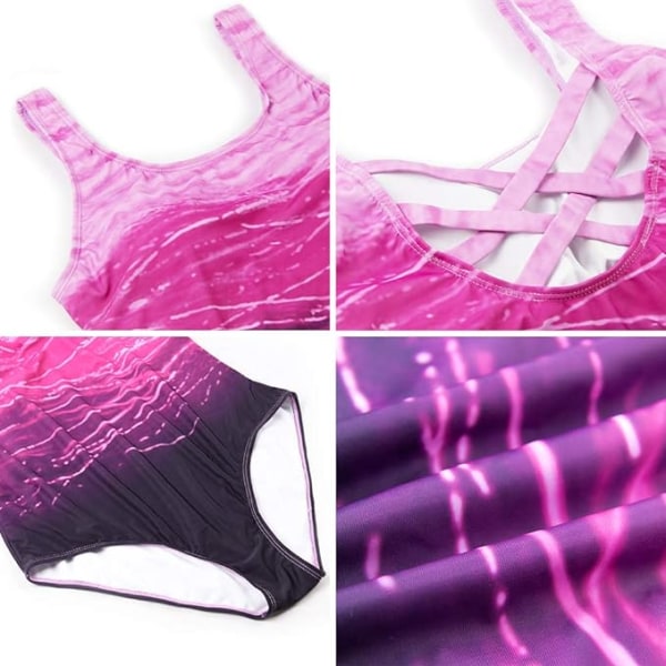 Kvinders Crisscross One Piece Badedragt Atletisk Træning Badedragt Vintage Ba
