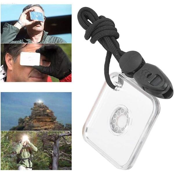 Bærbar Reflektor Ekspeditionsspejl Redningssignal Camping Vandring Gear E