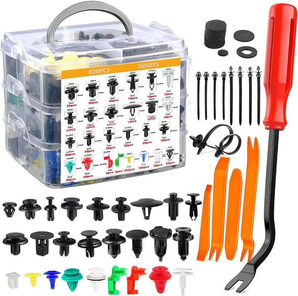 Bilfästelement Clips, 925 st Universal Auto Clips, Plastnit för Bil