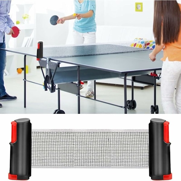 Hopfällbart pingisnätet, bärbart pingisbordnät justerbar längd 1