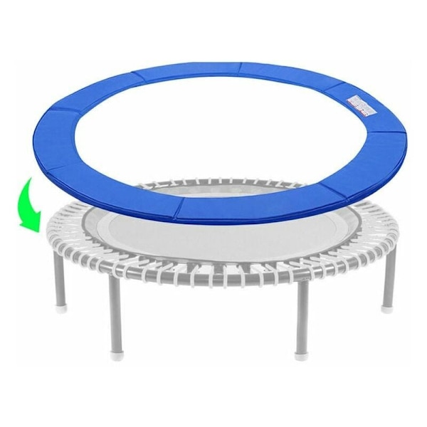 Trampolin kantbeskyttelse trampolin fjeder sidebeskyttelsesdæksel ø305cm Blå -