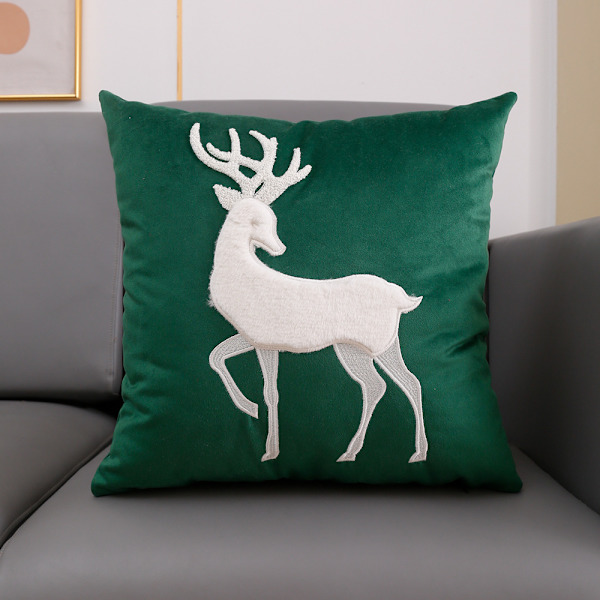 Sett med 2 juleputetrekk 45x45 cm Julenissen Putesett God Jul Vinter Dekorativ Putesett for Soverom Sofa Juledekorasjon