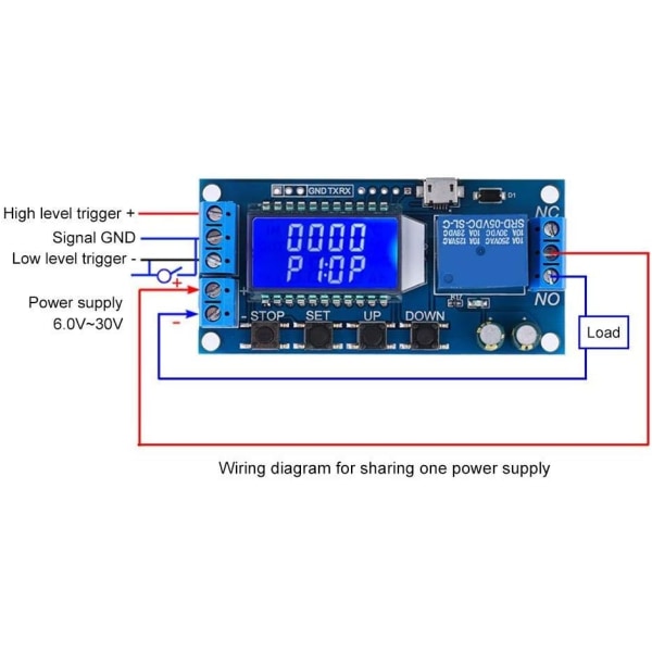 5V Time Relay Delay Controller Board Delay Off Cycle Timer 0.01s - 999 Min