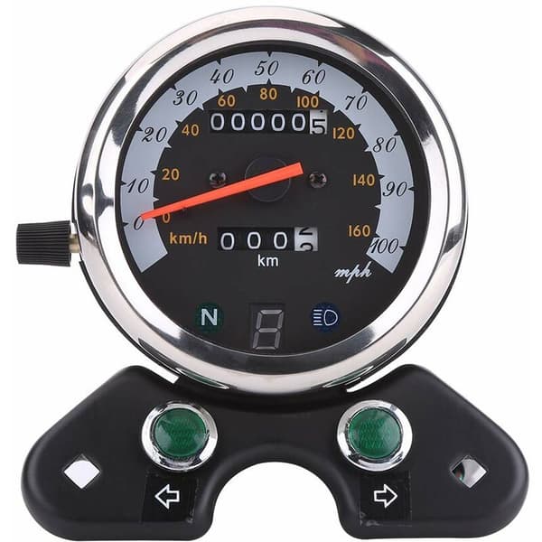 -Universal Motorcykel Speedometer Dobbelt Odometer Speedo Speedometer Digital