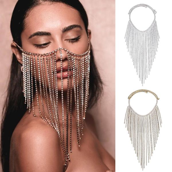 Tofs Mask Bohème Justerbar Sexig Legering Retro Lyx Rhinestone Tofs