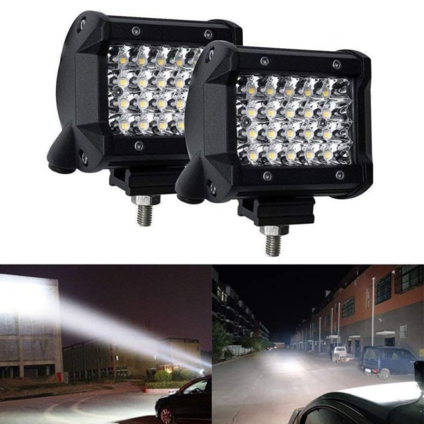 Sumuvalo Super Bright Spot Flood Beam Ajovalo Led Maastoajo Sumuvalo Spottivalo Moottoripyörille Autoille Pyörille Ja Maastureille (72w, Valkoinen, 2 Kpl)