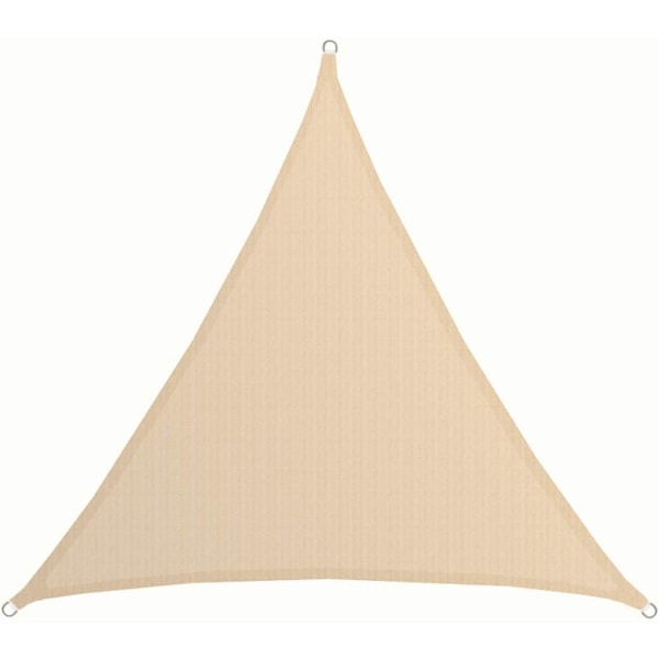 UV-skygge sejl - 3x3x3 HDPE trekant solbeskyttelse - have balkon lærred beige