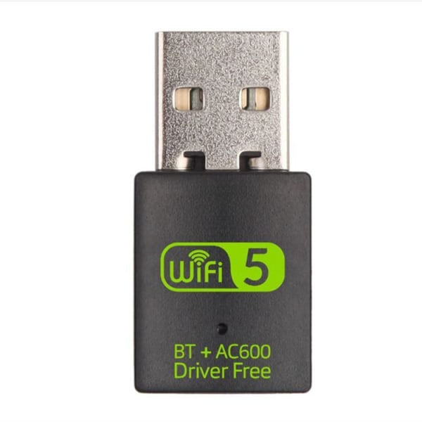 USB WiFi Bluetooth-adapter, 600 Mbps Dual Band 2,4/5Ghz trådløst nettverksutst.