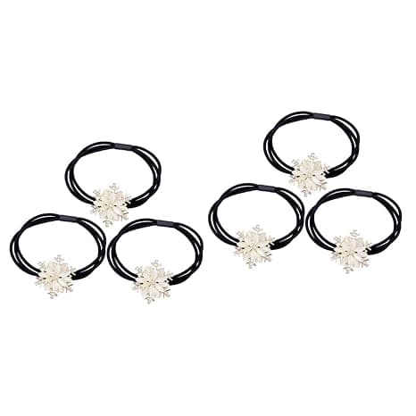 6 st snöflinga flicka hårband elastiska hårband hår scrunchie scrunchies H