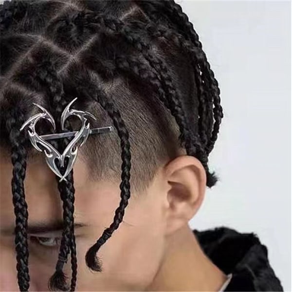 Hiusneula Hip Hop Geometrinen Siisti Hiuskoriste Hopea Väri Rakkaus Sydän Dart Sivuhiuspidike