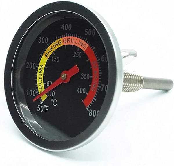 6cm Grilltermometer i rostfritt stål för grillning utomhus