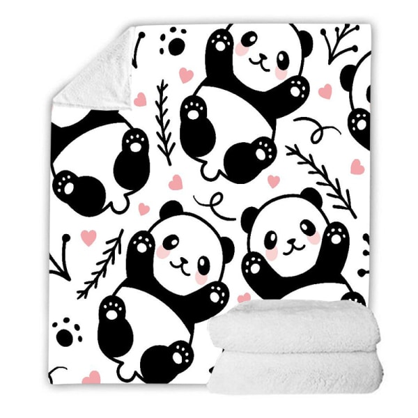 Panda kasteteppe Panda plysj sherpa fleece teppe Panda gaver til jenter