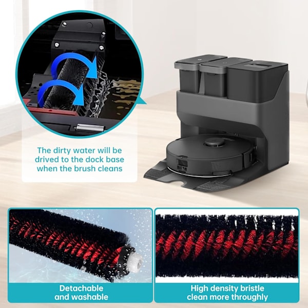 4-pack rengöringsborstar för Roborock S8 Pro Ultra, S7 MaxV Ultra, S7 Pro Ul
