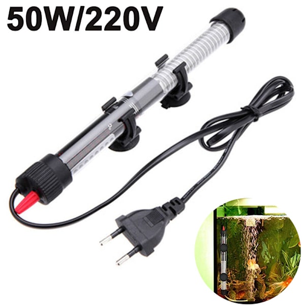 50W Akvarievärmare för Fisk Tank Nedsänkbar Sköldpadda Värme Rod med Temperat
