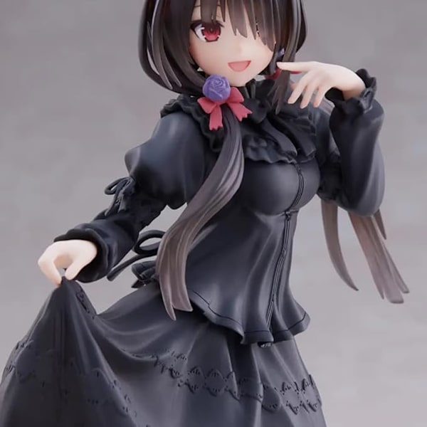 Date A Live Tokisaki Kurumi Svart Klänning Figur - Söt PVC Anime Figur, Heminredning, Samlarstatyett, Present 20cm