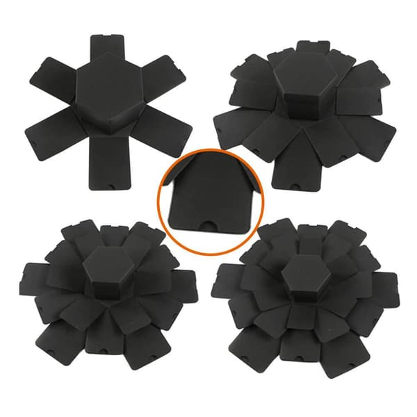 Explosionsbox, Presentförpackning - Hexagon Svart