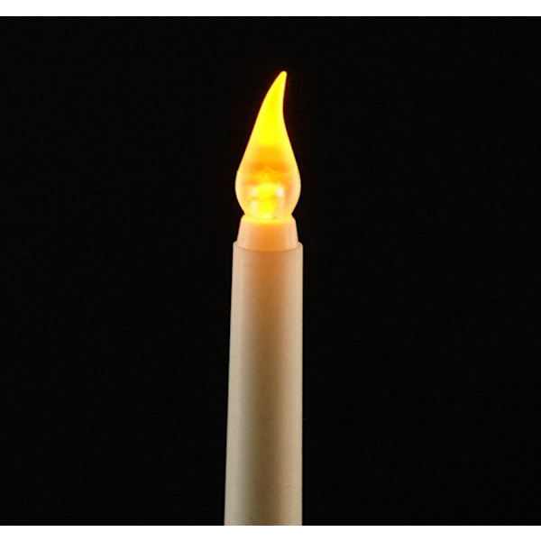 10 st LED-ljus, flamlösa avsmalnande ljus, batteridrivna, varmt ljus, unikt elementdesign, dekorationer, komplement till vitt
