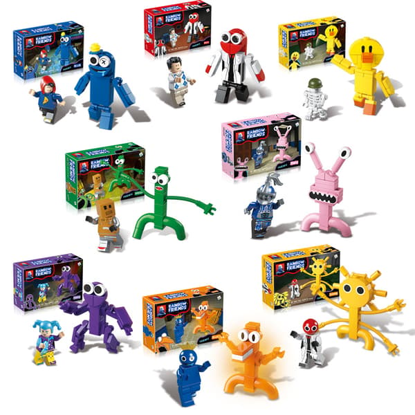 Børnelegetøj Rainbow Friends Byggeklodser Figur Samle Model B