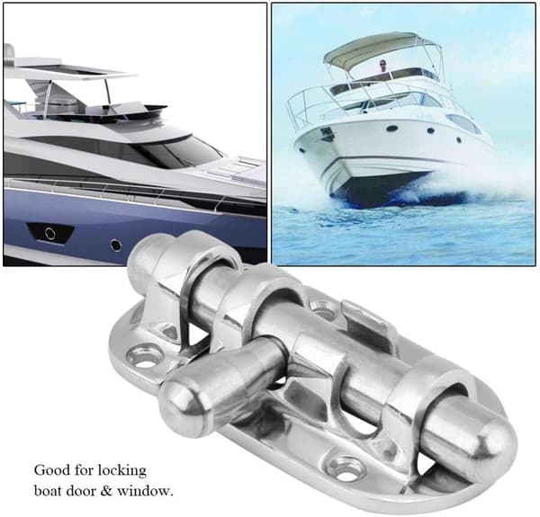 Rustfrit stål marine vindue dør skralde glide stift spænde (90mm)