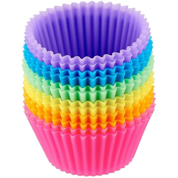 Reusable And Non-stick Silicone Baking Cups, Cupcake Liners, Muffins Cup Molds