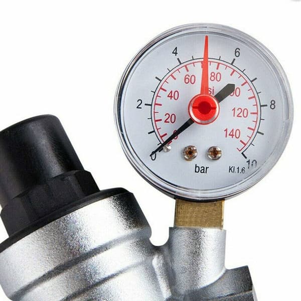 DN20 vandtryksreducer 3/4 tommer vandtryksregulator med manometer