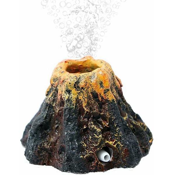 Akvarie Dekoration Resin Vulkan Luft Boble Pumpe Vulkan Formet Boble Sten Akvarie Vulkan Ornament til Akvarie Luft Pumpe Landskab Dekoration Ornament