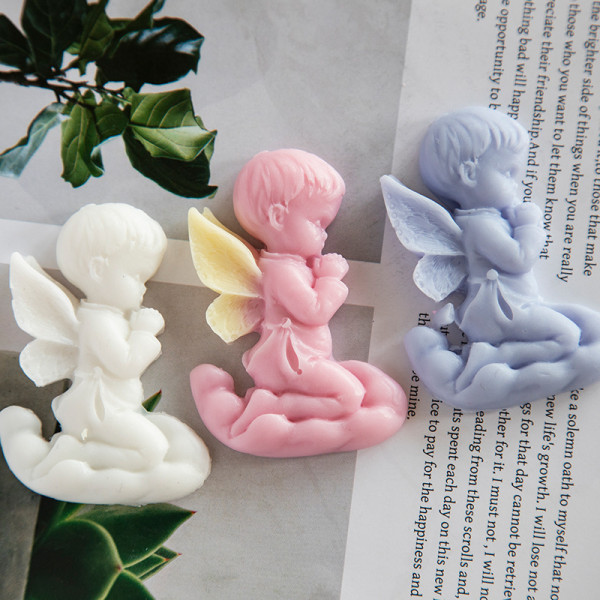 1 st 3D Baby Angel Silikonform Fondant Tårta Choklad Dekorera Bakning Mo