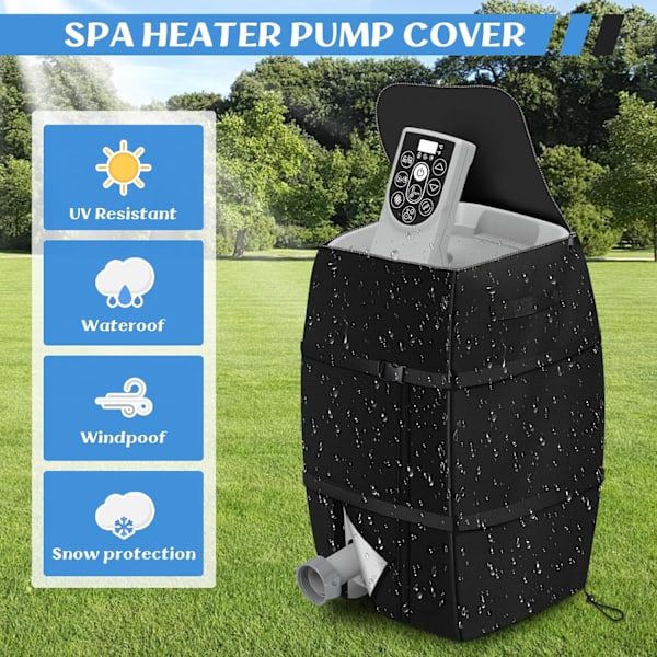 Pump Skydd, 420D Spa Värmepump Skydd, Vattentät Dammskydd, Uppblåsbar Badkar Pump Skydd, för Flera Märken av Spa Värmepump