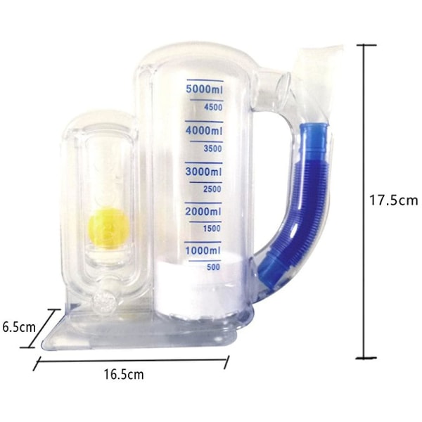 Inspiratory Exerciser, 5000ml Vital Acity Andningsapparat