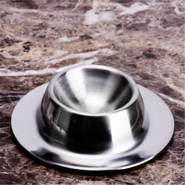 Eggkopper Plater med Base Rustfritt Stål Enkelt Egg Holder Brett Kopp for Br