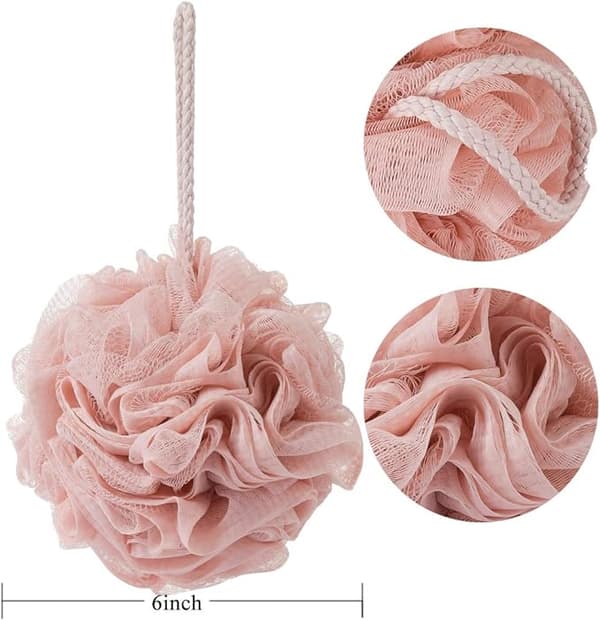 Badesvamper, dusjsvamp for kroppsskrubb rosa