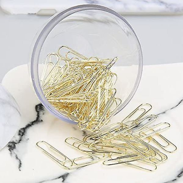 Guld Gemklämmor i Elegant Magnetisk Marmor Vit Klämmhållare, 28mm, 100 Cl