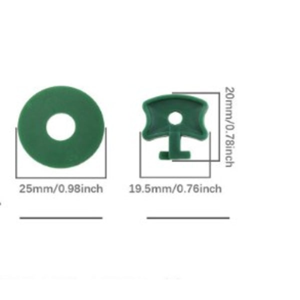 200 stk. roterende drivhusklemmer, plastplanteklemmer, drivhusklemmetilbehør, egnet for festing av isolasjonsboblefilm, potteplanter