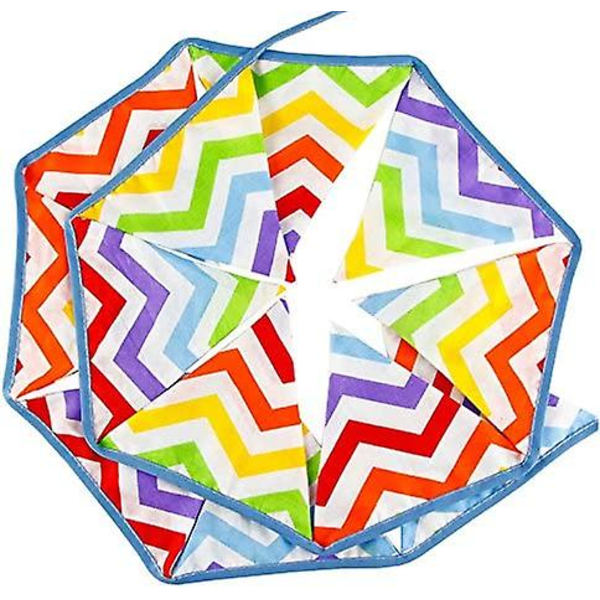 Färgglada vimplar banderoll, 3,2 m mångfärgad vimpel banderoll nylon tyg F