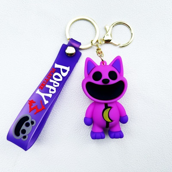 Smiling Critters Keychain, Smiling Animal Keychain, Cute Cartoon Keychain, for Boys Girls Gifts or Cell Phone Charm, Car Key Decoration