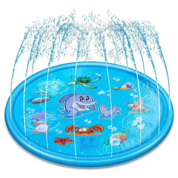 Sprinkler Pad Splash Play Mat 170cm Wading Pool Barnens Utomhus Vattenleksaker